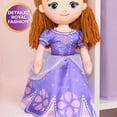 thumbnail image 4 of Disney Jr. Sofia the First Deluxe Large Plush Sofia Doll, 13.5-inch Soft Craft-Style Princess Plush with Yarn Hair and Embroidered Details, Ages 3+, 4 of 6