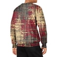thumbnail image 5 of GrmtClth Sweatshirts for Men Fashion Texture Pattern Lightweight Pullover Top Long Sleeve Crewneck Sweatshirts Red XXXL, 5 of 7