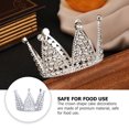 thumbnail image 4 of BESTYASH Silver Crown Headdress Cake Ornament for Decoration Made of Plastic Ideal for Parties 1Pc, 4 of 8