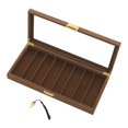 thumbnail image 4 of 40*19*5 cm Knife Display Case Knife Storage Box Knife Display Case Organizer Rectangular Walnut Color, 4 of 11