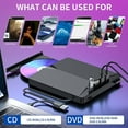 thumbnail image 4 of Lecteur de Lecteur de DVD Externe USB Type-c, Grand Compatibilité, 4 of 6