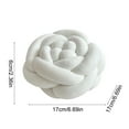 thumbnail image 3 of Rose Pattern Hand Woven Throw Pillow 6.7x6.7in Small Decorative Sofa Cushion Soft Polyester Filled Lumbar Support Accent for Couch Chair Bed Car Seat, 3 of 5
