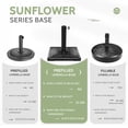 thumbnail image 2 of Scafild | 22-lbs SunFlower-Pattern Patio Umbrella Base, 15" Pre-Filled Square Patio Umbrella Stand, Heavy-Duty Market Patio Umbrella Base Stand (Black), 2 of 7
