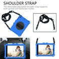 thumbnail image 4 of Allytech iPad mini Case for Kids, iPad mini 5 Cover, iPad mini 1 2 3 4 Case, Silicone 360 Rotating Hand Strap Kickstand Shoulder Strap Kids Friendly Cover for Apple iPad mini 1 2 3 4 5, Blue/Black, 4 of 6