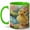 Green, variant on Cute Duckling Coffee Mug, Spring Garden Pond Duck Lover Design, 11 oz Ceramic Cup