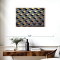 thumbnail image 3 of Elephant Stock Golden Steps Wall Art - Horizontal Canvas Wall Art - Living Room Wall Decor - Abstract Canvas - Gray And Black Decor - 30" x 20", 3 of 8