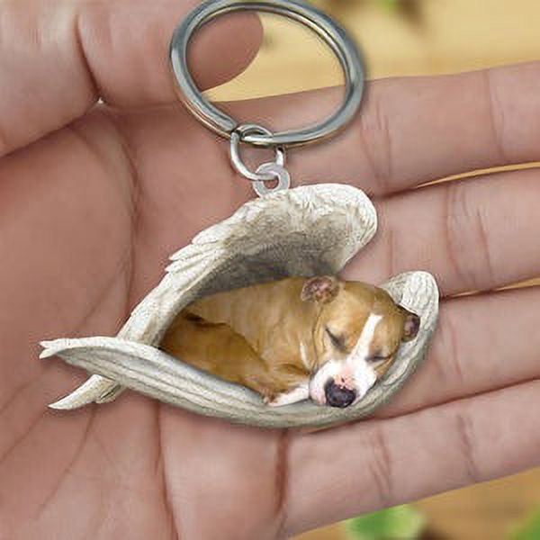 Yeacher Independent Station Cross-border UV Printing Keychain Car Key Pendant Acrylic Creative Cute Dog Animal