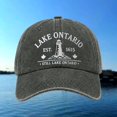 thumbnail image 4 of Unisex Retro Lake Ontario Baseball Cap - Vintage Graphic Trucker Hat with Classic Fit Design, 4 of 4