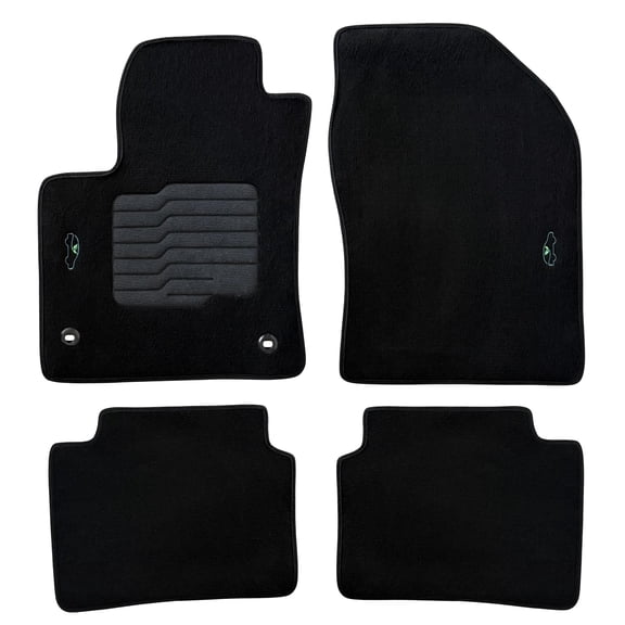 ecoMats Carpet Floor Mats Fit for 2016 to 2022 Toyota Prius / 2017 to 2022 Prius Prime, with Anti Slip Driver Heel Pad and Safety Locks, Black