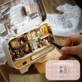 thumbnail image 1 of Casa de muñecas en miniatura de madera 3D creativa de 9 estilos, kit de casa de muñecas DIY con muebles, kit de caja de teatro DIY, juguetes navideños DIY, 1 of 8