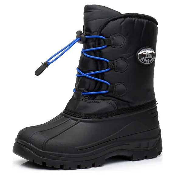 Apakowa Kids Boys Winter Snow Boots Insulated Watetproof Boys Winter Boots(Little Kid/Big Kid)