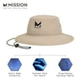 thumbnail image 2 of MISSION Cooling UPF Bucket Hat - Unisex Sun Hat for Hiking, Golfing & Fishing - Sweat & Water Activated Technology - Khaki, 2 of 6