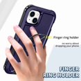 thumbnail image 5 of SaniMore for iPhone 15 6.1" Magnetic Case, Rugged PC & TPU Bumpers with Car Mount & Ring Kickstand Heavy Duty Full Body Protective Case for 15 Women Men, Blue, 5 of 11