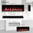 PuraFlame Bernice 60 Inch Smart Linear Electric Fireplace Clean
