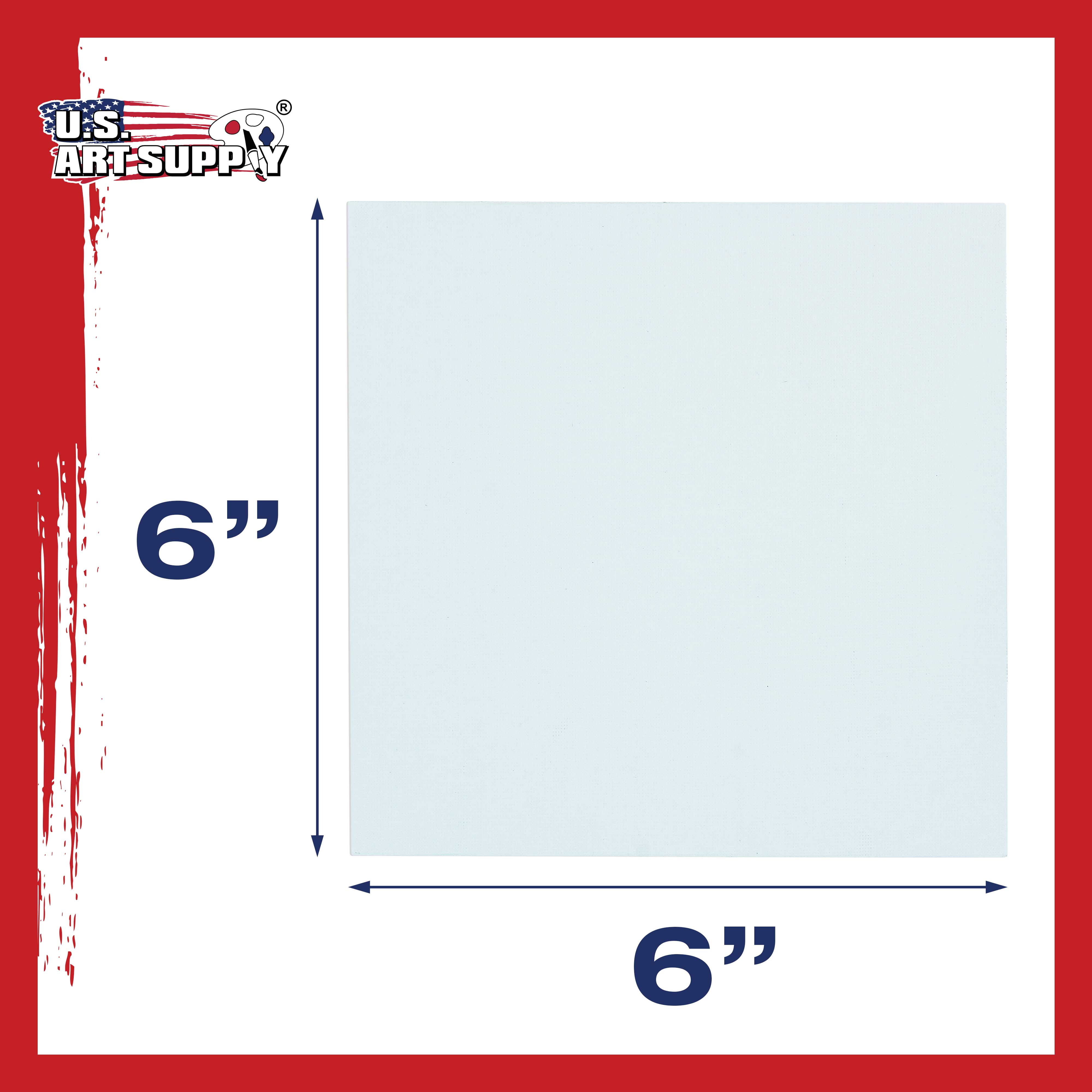 U.S. Art Supply 6 X 6 inch Professional Artist Quality Acid Free Canvas Panels 8-12-Packs (1 Full Case of 96 Single Canvas Panels)