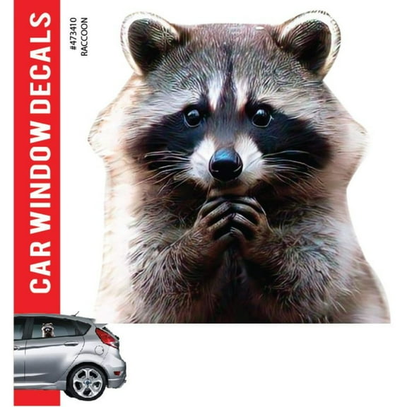 Car Window Decal - 3D - (Raccoon)