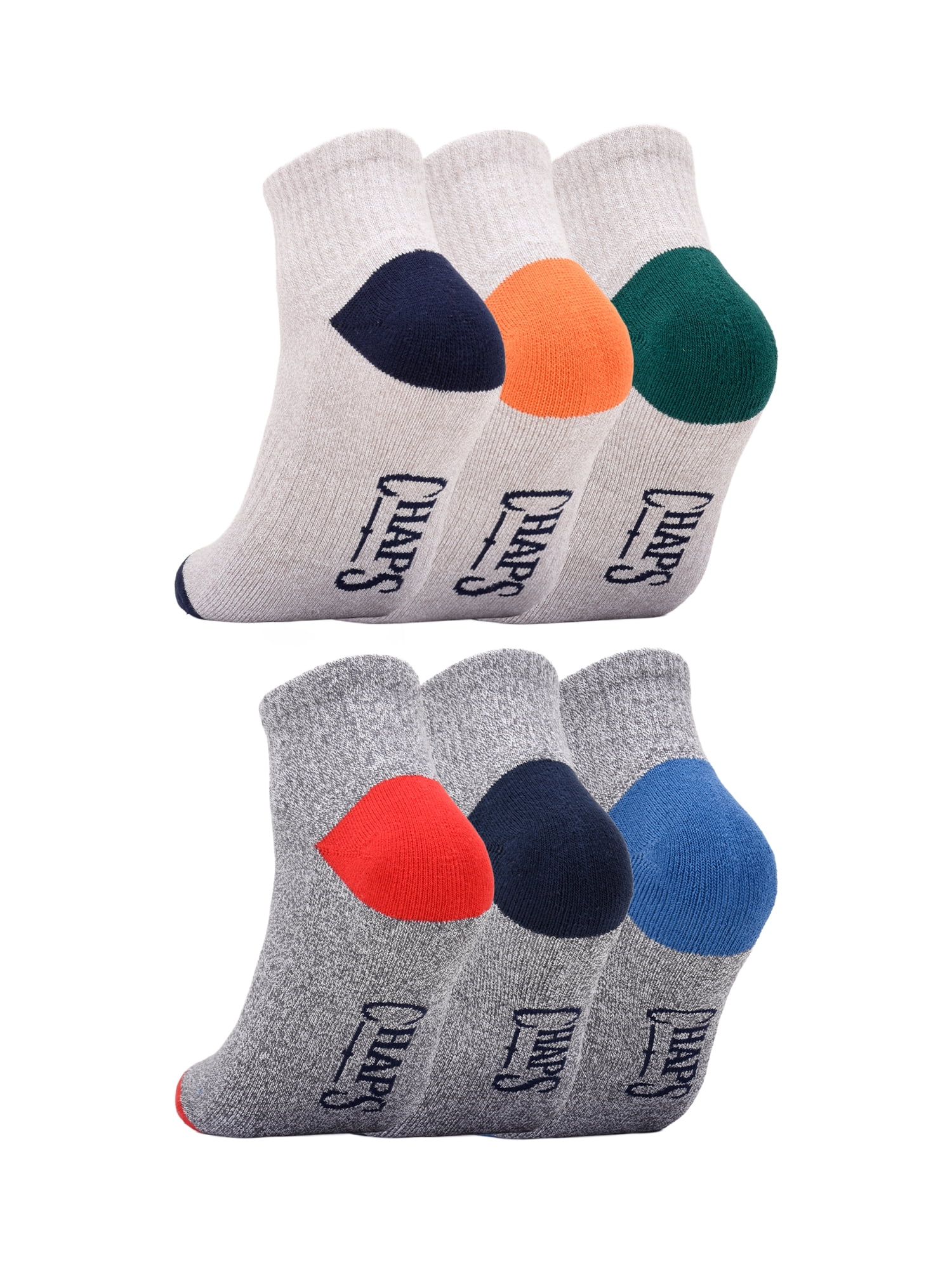 Chaps Half Cushion Ankle 6-Pack Men's, Sock Size 10-13