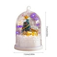 thumbnail image 3 of 1 PC Mini Artificial Christmas Tree in Plastic Dome with LED Lights Christmas Plastic Snow Globe Hanging Ornament Tabletop Christmas Tree for Indoor Home Decor, Festival Gifts for Families Friends, 3 of 6