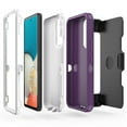 thumbnail image 5 of AggXpf Samsung Galaxy A54 5G Case with Belt-Clip, Rugged Protective Phone Case Protection Cover for Galaxy A54 5G, Purple&White, 5 of 5