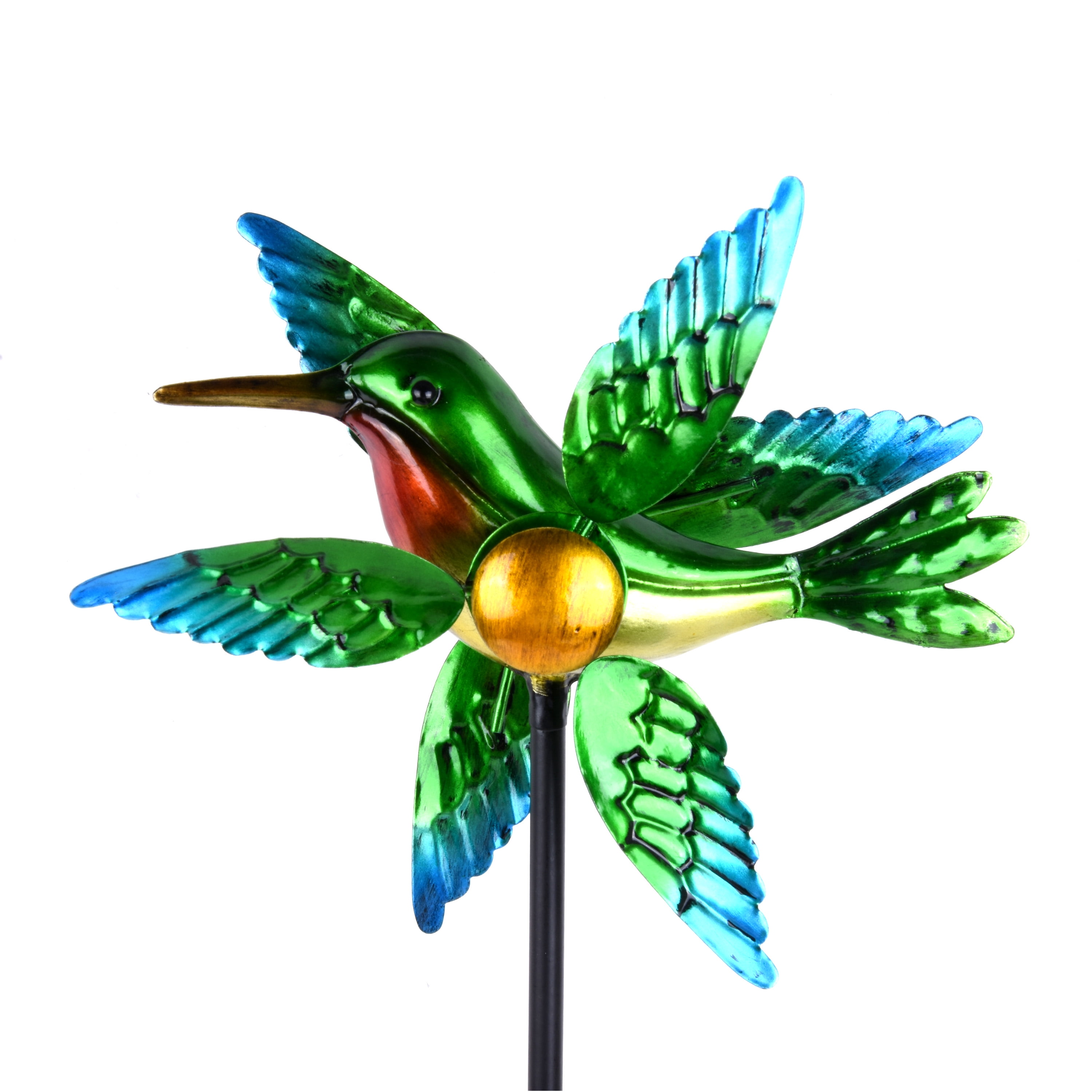 Mainstays Green Metal Bird Wind Spinner