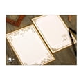 thumbnail image 4 of 8Pcs Kraft Paper Retro Writing Paper Vintage Floral Letter Paper Stationery Set (4 x 2 Patterns, White), 4 of 5