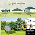 thumbnail image 5 of CROWN SHADES Canopy Tent, 10 x 10 Foot Portable Pop Up Outdoor Shelter with Pocket Sidewall, Push Center Lock, UV Protection, and Carry Bag, Forest Green, 5 of 8