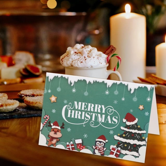 Mashaouyo Greeting Cards Assorted Christmas Greeting Cards With Envelopes Holiday Party Kids Friends