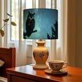 thumbnail image 6 of Linen Drum Lampshades Owl Starry Blue Night Dark Forest Silhouette Nature Wilderness Art 13"x13"x10" Light Shade for Table Lamps Floor Lamp Shades Lampshade Replacement Assembly Required, 6 of 8