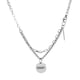 thumbnail image 2 of Layered Silver Necklace, Prevent Allergies Titanium Steel Pendant Necklace Simple Exquisite  For Parties ANGGREK Silver Pendant Necklace, 2 of 7