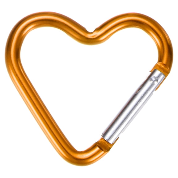 Uxcell Heart Shaped Snap Clip [1 Pack] - Keychain Clip Spring Snap Hook [Gold/Aluminum Alloy]