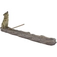 thumbnail image 3 of Ebros Sitting Alpha Gray Wolf Howling by The Creek Incense Burner Holder, 3 of 6