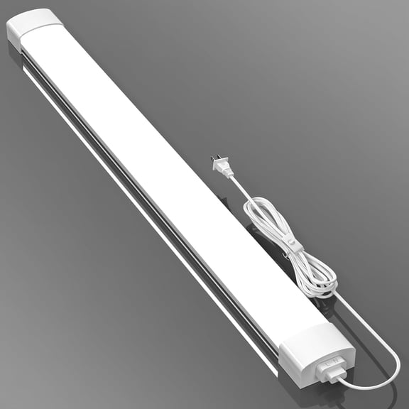 4FT LED Ceiling Light Fixture with Plug 36W Linkable Triproof Tube Light