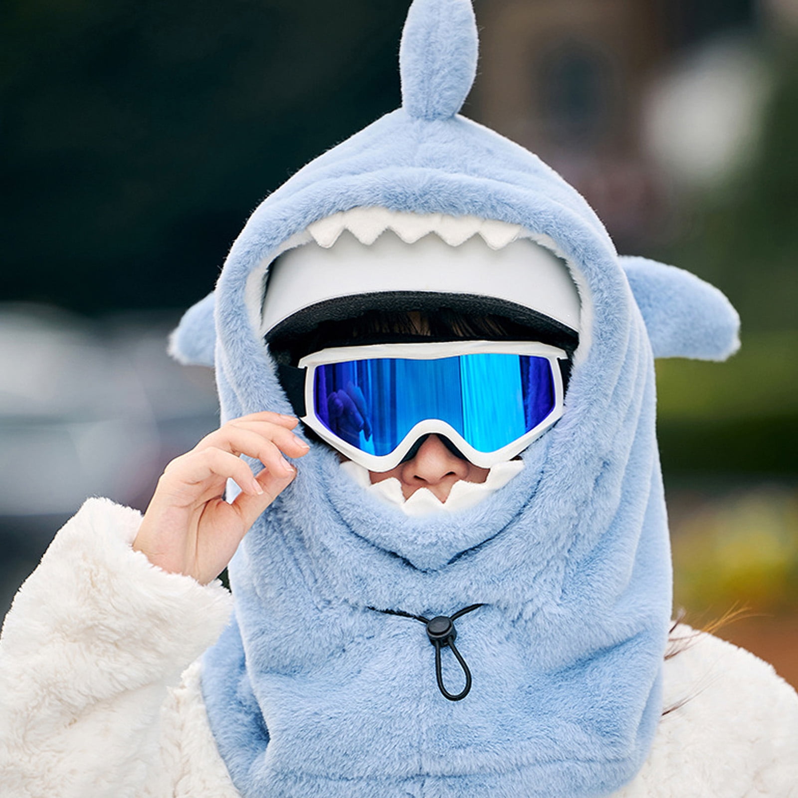 Fish Ski Mask Helmets Covers Hat Winter Warmth Pullover Hat for Winter Outdoor Activity Women and Teens