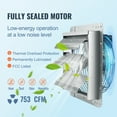 thumbnail image 6 of VEVOR Shutter Exhaust Fan Shop Exhaust Fan 10'' Wall Mounted Aluminum 820 CFM, 6 of 9