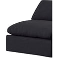 thumbnail image 5 of Meridian Furniture Comfy Black Linen Textured Fabric Modular Sofa, 5 of 10