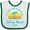 White and Green, variant on Inktastic Summer Enjoy the Sunshine Delray Beach Florida in Blue Boys or Girls Baby Bib