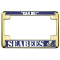 thumbnail image 7 of [Officially Licensed Product] - Motorcycle Domed Custom-Made Personalized Metal License Plate Frame Frame with U.S. Navy Seabees Naval Construction Battalions Design - Gold, 7 of 7