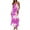 White-purple, variant on Spaghetti Strap Womens Floral Print Maxi Dresses Casual Sleeveless Ruffle Flowy Tiered Dress