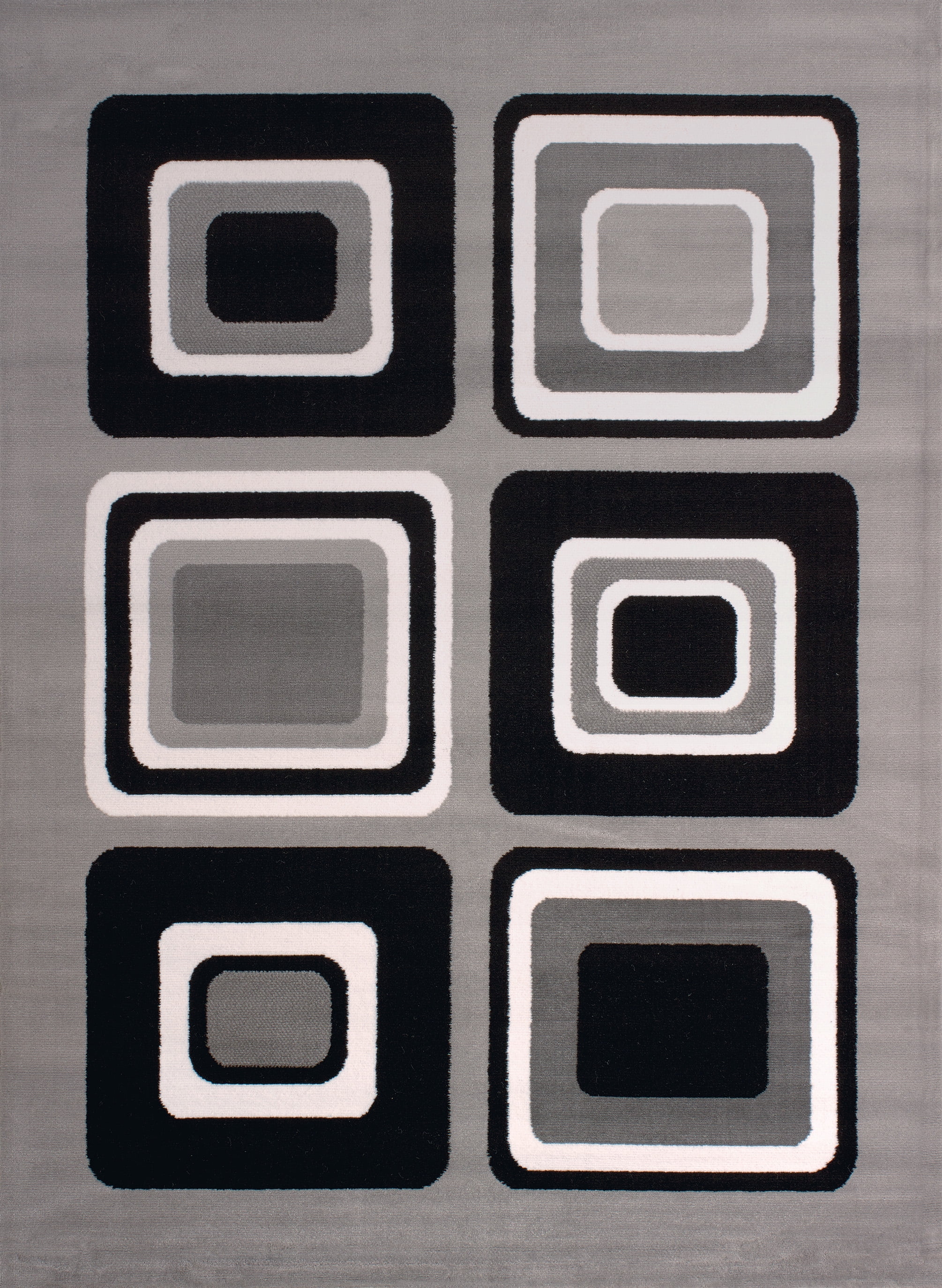 United Weavers Plaza Florence Runner Rug, Geometric Pattern, Silver, 2'3 X 7'2"