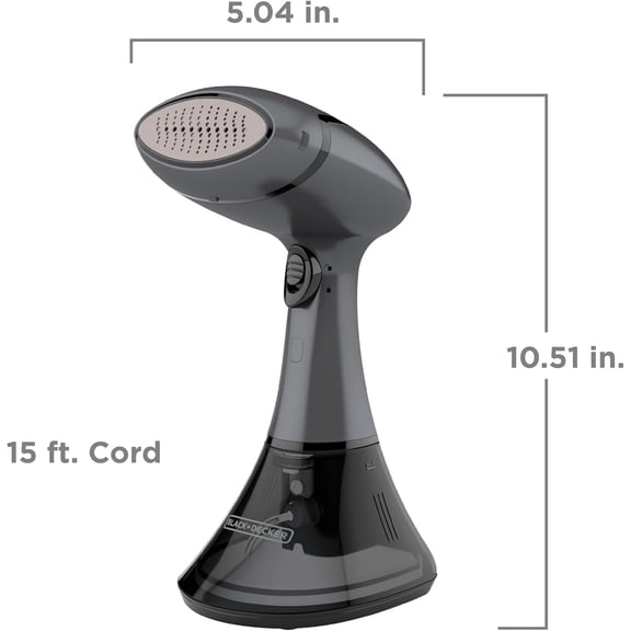 Handheld Steamer HGS350, 45-Second Heat Up, 70% More Steam, Removes Wrinkles from Fabrics, Clothing and Upholstery
