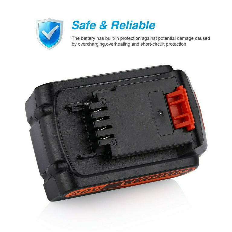 For Black and Decker 20V MAX LBXR20 6.0ah Li-ion Replacement Battery 2 —  Vanon-Batteries-Store