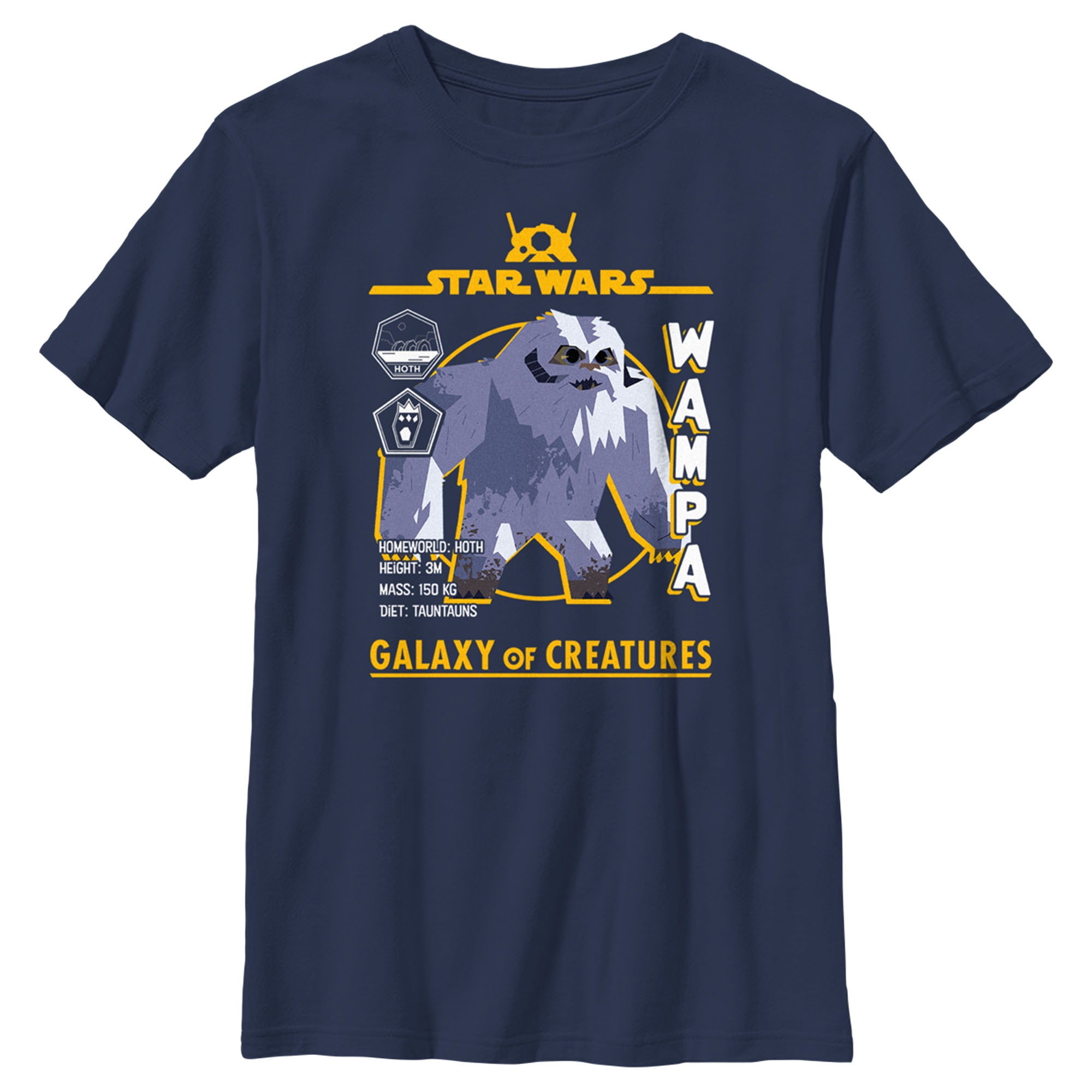 Boy's Star Wars: Galaxy of Creatures The Wampa Graphic Tee Navy Blue X  Large 