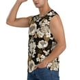 thumbnail image 3 of Kdxio Retro Hydrangeas for Men's Muscle T-shirt,Sleeveless for Workout Running Athletic Gym Lounge Casual, 3 of 7