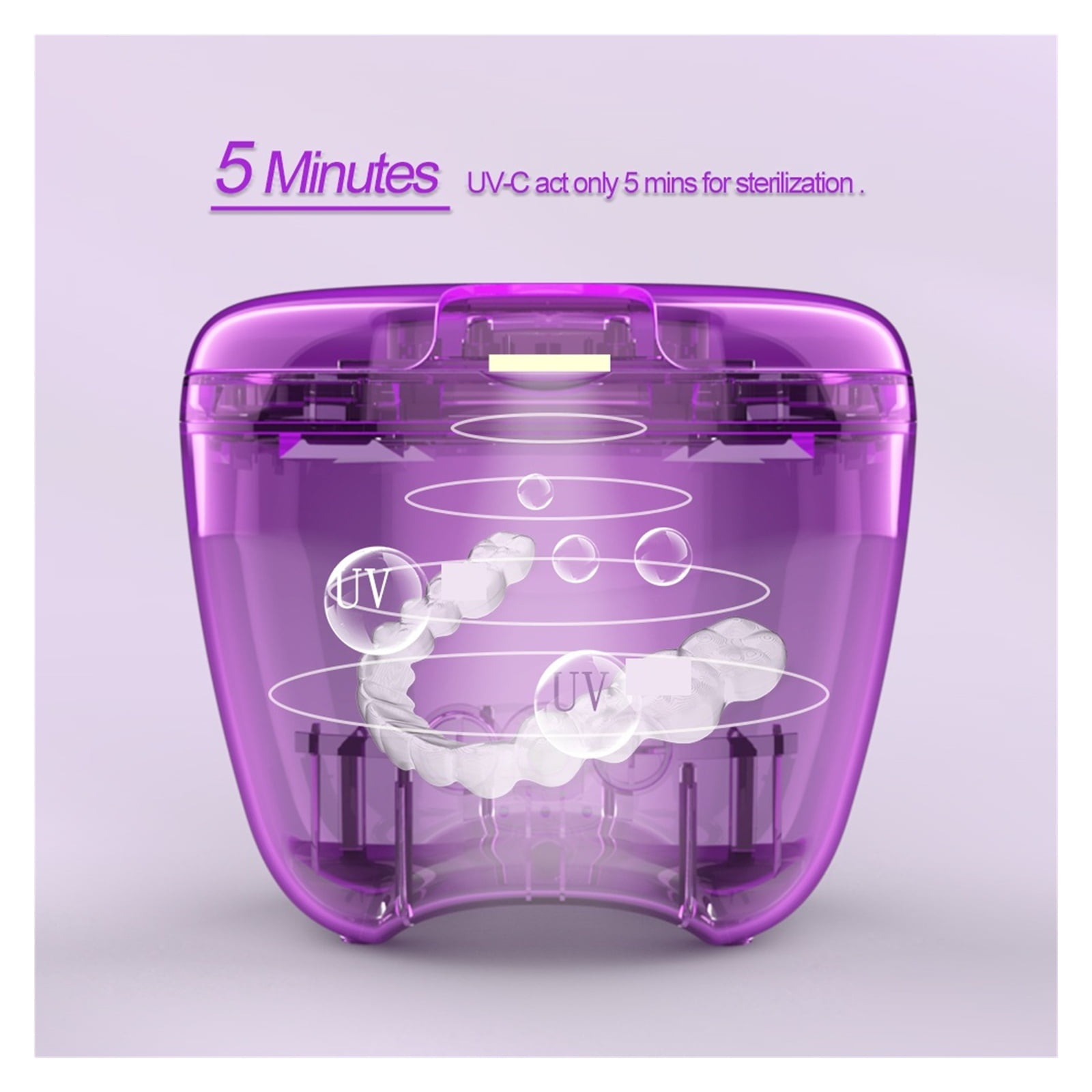 Ultrasonic Cleaner for Denture Tooth Jewelry Watch Teeth Ultrasonic Retainer Cleaner Ultrasonic UV
