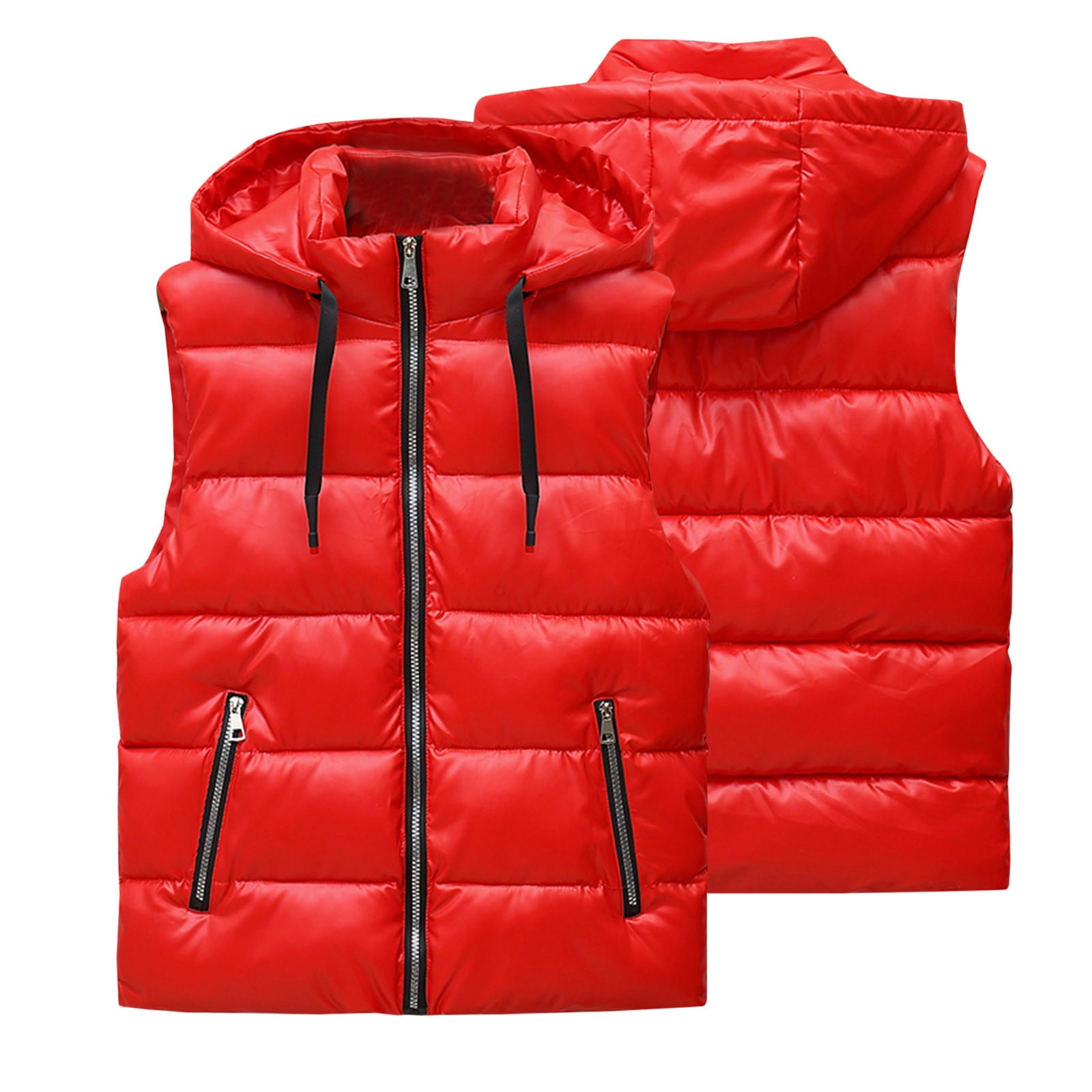 Puffer vest with hoodie hotsell