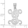 thumbnail image 4 of Sterling Silver Rhodium-Plated Letter I Initial Pendant Made In United States xna518ss/i, 4 of 5