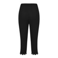 thumbnail image 4 of WCMZJ Capri Leggings for Women Summer Casual Stretch Knee Leggings Workout Running Yoga Capris Slim Fit Lightweight Cropped Pants Black S, 4 of 6