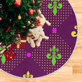 thumbnail image 5 of GZHJMY Mardi Gras Christmas Tree Skirt, Double Layers Fine Tree Skirt for Mardi Gras Holiday Party Festive Decoration, 48", 5 of 6