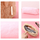 thumbnail image 3 of Estuche para lápices, estuche para bolígrafos, estuche para lápices borroso de felpa lindo para niña, estuche para maquillaje, color rosa, 3 of 5