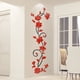 thumbnail image 3 of Calcomanía 3D DIY de moda con diseño de rosas, pegatinas de pared adhesivas, panel de papel tapiz floral para fondo de dormitorio, sala de estar, decoración del hogar (rojo), 3 of 5